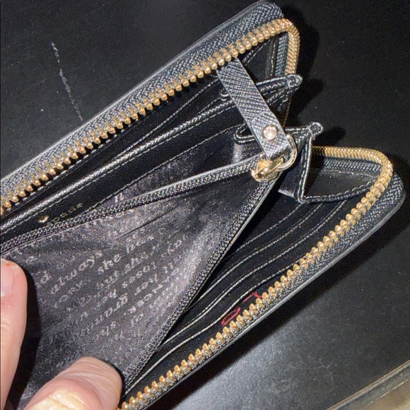 kate spade Black and White Striped Wallet with Pineapple Accents - Picture 8 of 8